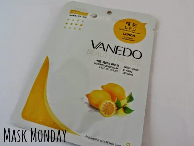 MASK MONDAY: Vanedo Beauty Friends Sheet Mask Lemon