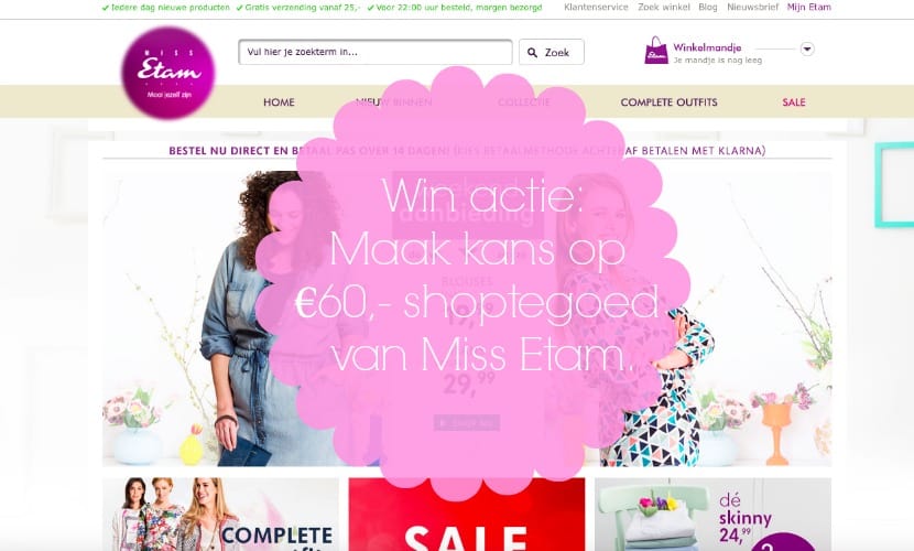 MAAK KANS OP €60,- SHOPTEGOED VAN MISS ETAM