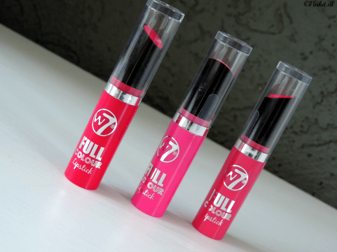 REVIEW| 3X W7 FULL COLOUR LIPSTICKS