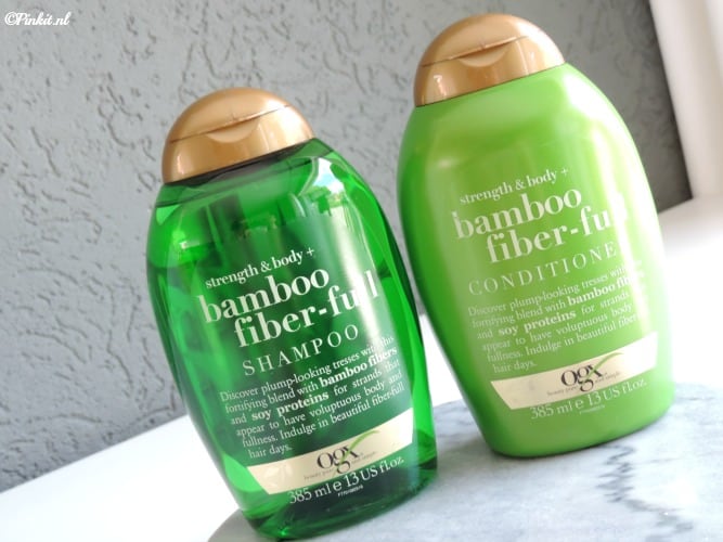 NIEUW | OGX STRENGHT & BODY + BAMBOO FIBER-FULL SHAMPOO & CONDITIONER