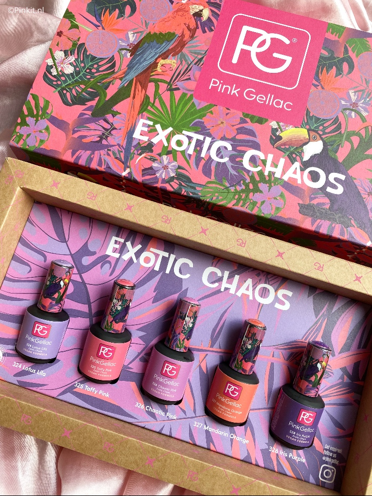 PINK GELLAC EXOTIC CHAOS COLLECTION SWATCHES
