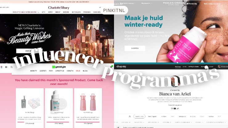 Beauty influencer programma’s om je aan te melden